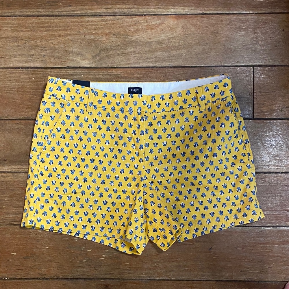 J. Crew Yellow Patterned Shorts